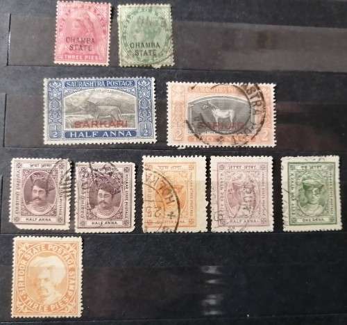India States - VARIOUS - incl 2 VICTORIA CHAMBA