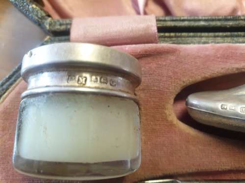 Antique Manicure set - BEAUTIFULLY HALLMARKED - INCOMPLETE but LOVELY