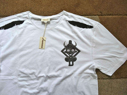 Diesel mens t-shirt white - Size: Medium