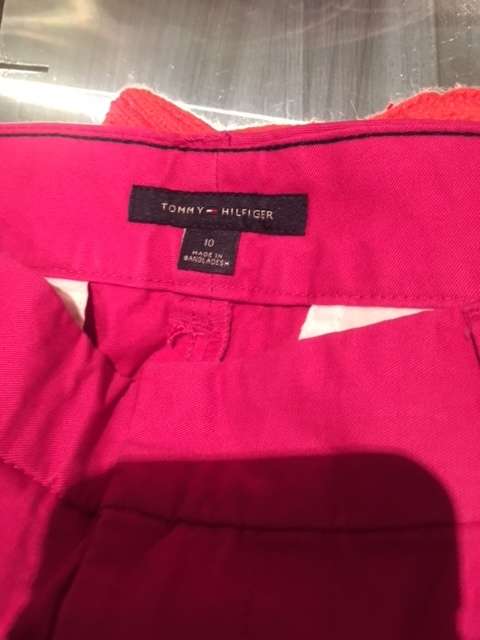 Tommy Hilfiger Womens Holly Pink Twill Solid Shorts Size - 10
