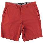 Tommy Hilfiger Mens Red Twill Classic Fit , Chino Shorts Size - 32