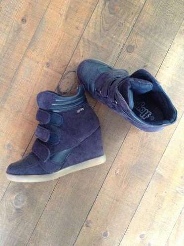 Navy wedge sneaker - Size 4