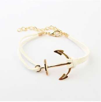 White Anchor Bracelet