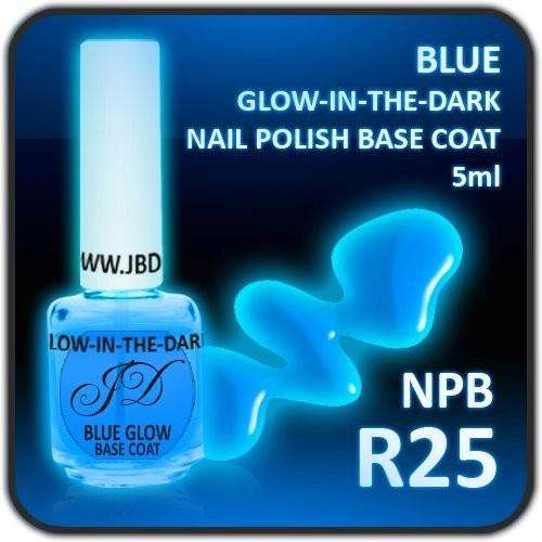 Glow In The Dark Nail Polish (VARIOUS COLOURS) Base Coat And Top Coat