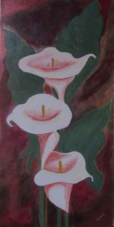 Original art by ZeldaZ    " Arum lillies"