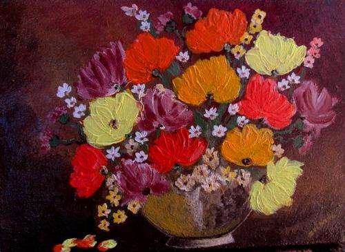 Original art by ZeldaZ     "Vase with flowers"