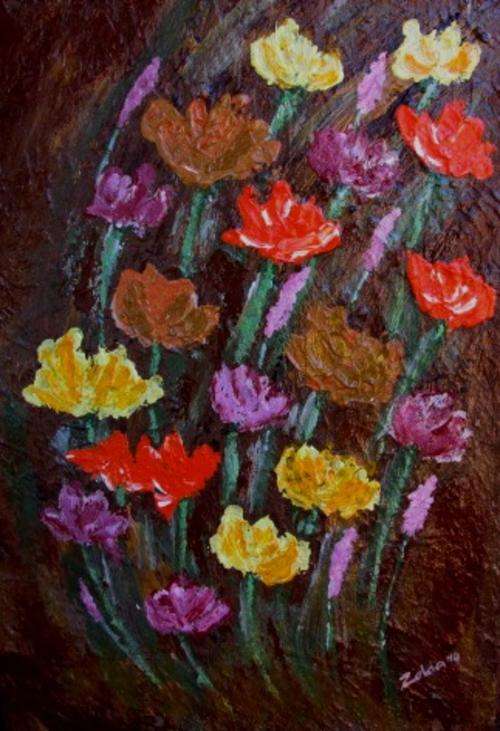 Original art by ZeldaZ    "Flowers in the wind"
