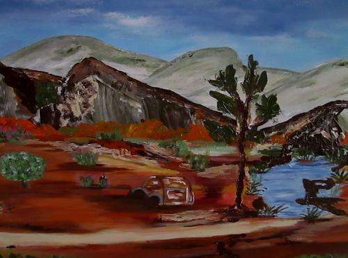 Original art by ZeldaZ     " Ou Verlate kar "   500 mm x 800 mm