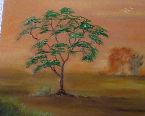 Original Art by ZeldaZ   -  " Lonely Trees "   -  "380 mm  x450 mm"