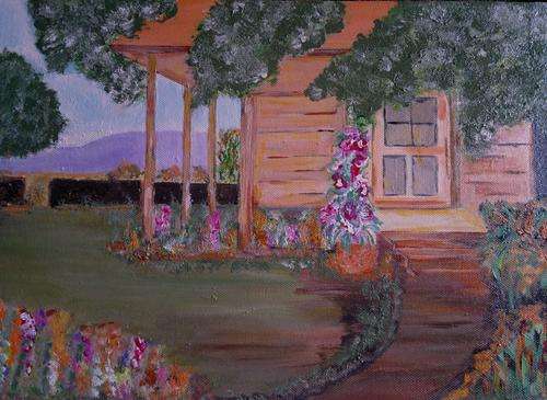 Original Art by ZeldaZ (2013-)   -  " Mountain Cottage "   -  " 370 mm  x 580 mm"