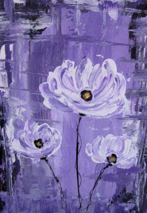 Original Art by ZeldaZ (2013-)   -  "Abstract poppies "   -  " 350 mm  x 450 mm"