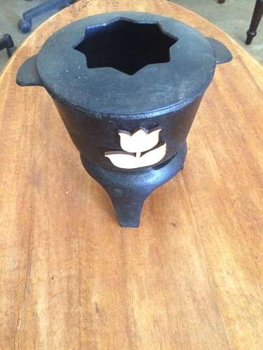 3 Piece Cast Iron Fondue Pot
