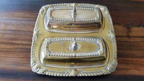 Vintage Butter Tray |Plated Silver|