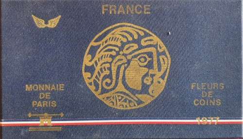 1977 France uncirculated Fleurs de Coins - Silver 50 Fr