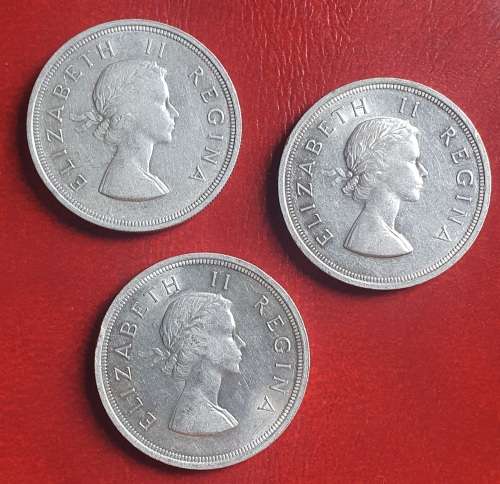Collection of SAU 5 Shillings - Great condition 1956 - 1957 - 1958