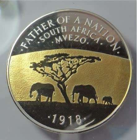 Mint of Norway: Mandela, Father of the Nation: 100 grams Sterling 925 Silver Medallion
