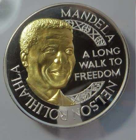 Mint of Norway: Mandela, Father of the Nation: 100 grams Sterling 925 Silver Medallion