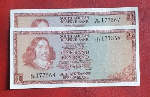 TW de Jongh UNC R1 notes in near perfect condition