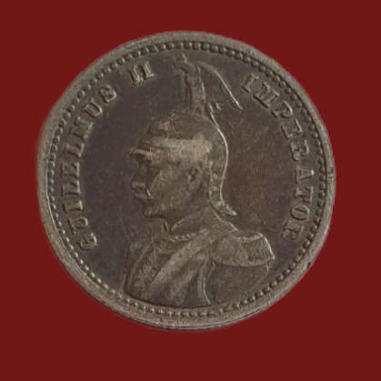 1904 Wilhelm ii German East Africa 1/4 Rupie Silver coin