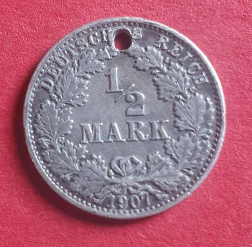1907 ½ Deutsche Mark - 90%