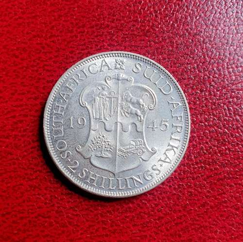 1945 Silver 2 Shillings