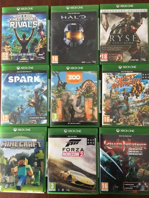 Xbox One Kinect + 8 Games BUNDLE
