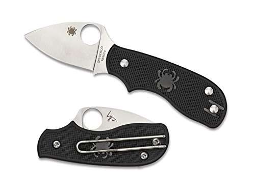Spyderco Squeak Slipit FRN Plain Edge Knife, Black