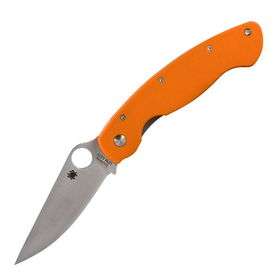 Spyderco Military Model, Orange G-10 Handle, Plain
