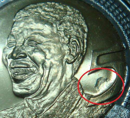 ERROR COIN - 2008 MANDELA BIRTHDAY R5 COIN