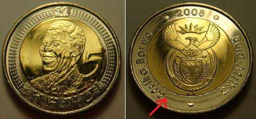 ERROR COIN - 2008 MANDELA BIRTHDAY R5 COIN UNC AND UNTOUCHED BY ANY BANKER MINT CONDITION