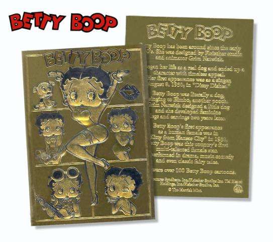 BETTY BOOP 23KT GOLD CARD*LIMITED EDITION*NEW*RARE