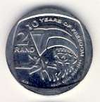 10 YEARS OF FREEDOM R2 COIN STARTING @R1