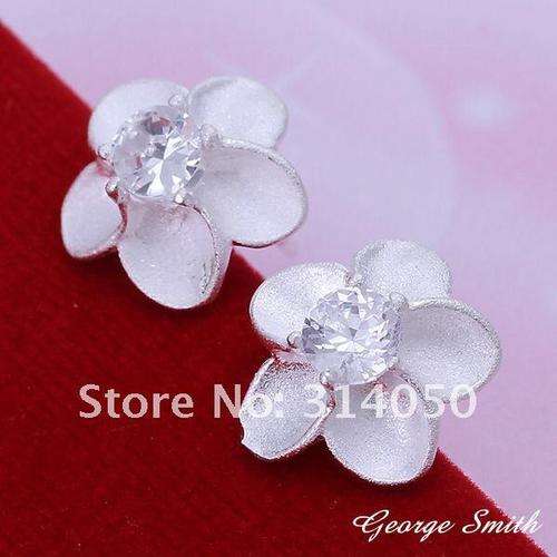 silver plated earrings,fashion jewelry,crytal earrings,Nickle free antiallergic,High quality