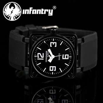 INFANTRY Men's Outdoor Sport Royal Police Army Rubber Strap Analog Quartz Wrist Watch NEW