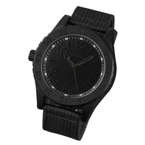 INFANTRY Men's BLACK Army Corps Quartz Analog Wrist Watch Canvas Nylon Band Watches NEW Sport Style