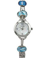 Tomato Ladies watch - Blue Bead Watch