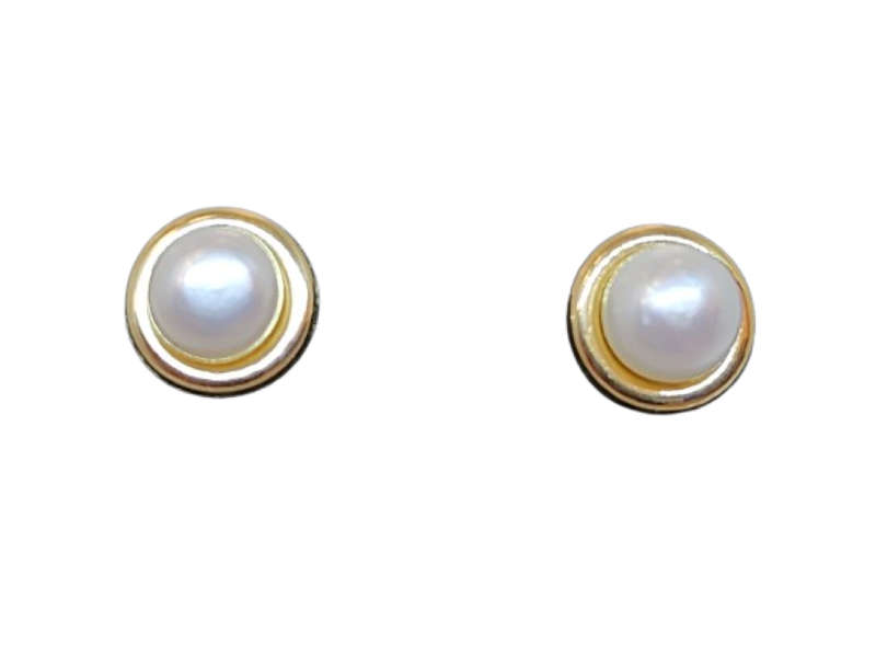 9CT PEARL STUD EARRING