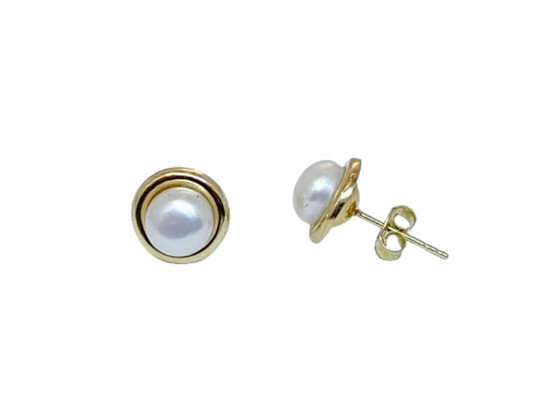 9CT PEARL STUD EARRING