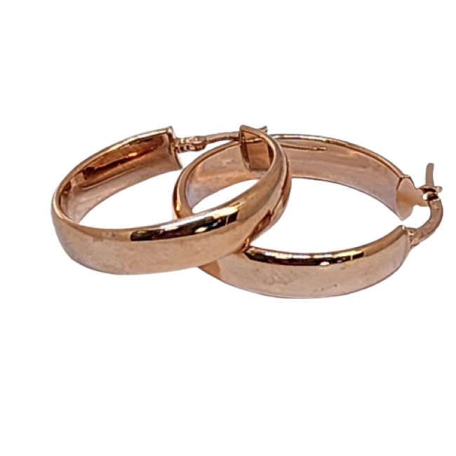 9CT ROSE GOLD HOOP EARRINGS