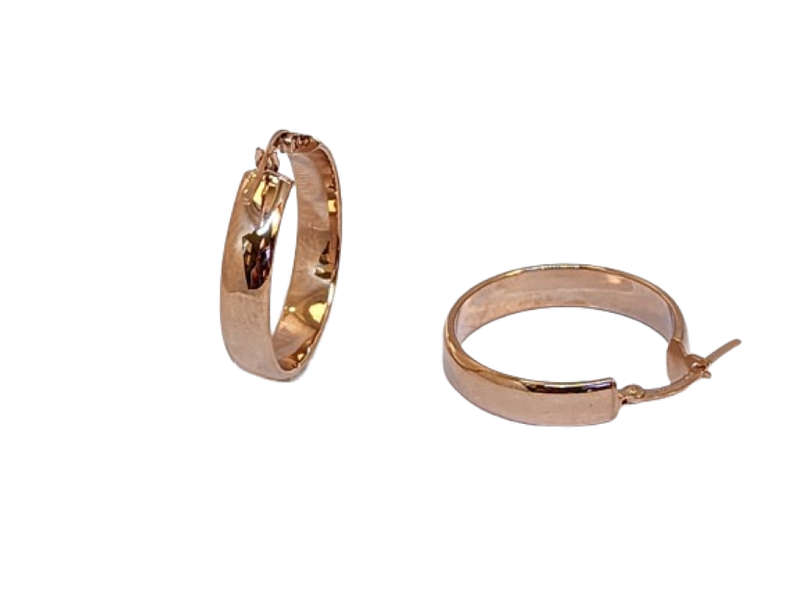 9CT ROSE GOLD HOOP EARRINGS
