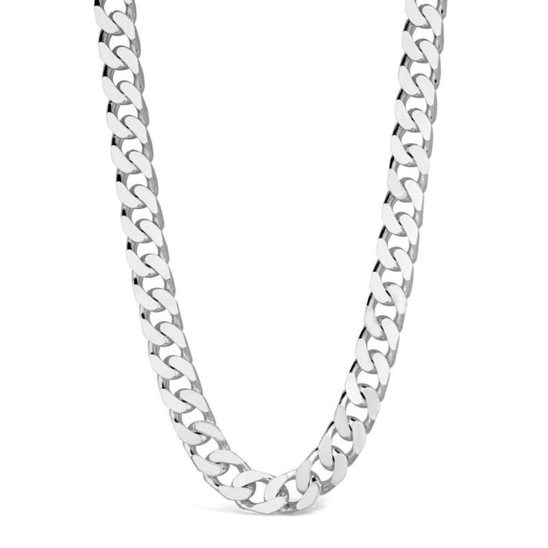 Stainless Steel Curb Necklace With Free bracelet