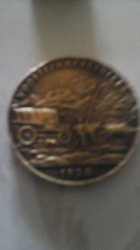 die groot trek coin1838 - voortrekkereeufees 1938
