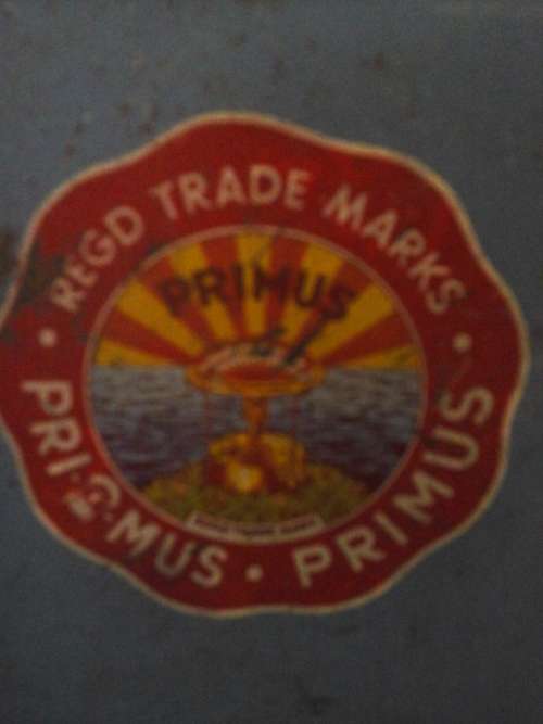 small camping primus stove in original box with instructions box size ( l ) 14 cm ( w ) 10 cm.