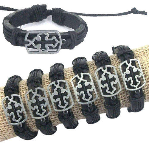 Christian leather bracelet
