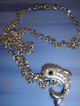 Dolphin Diamante fashion necklace