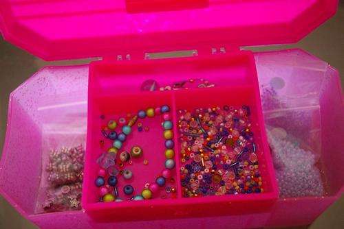 Mixed lot of beads for Jewelry making with jewelry box