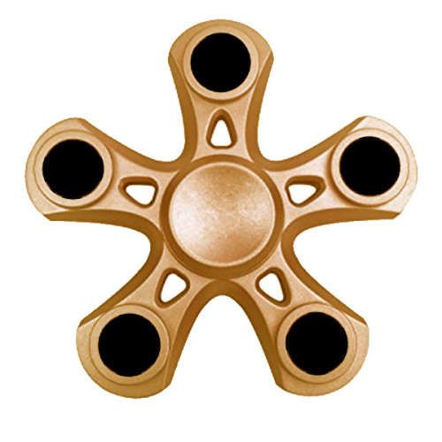 FIDGET SPINNERS 5 FINGER  BLACK & GOLD