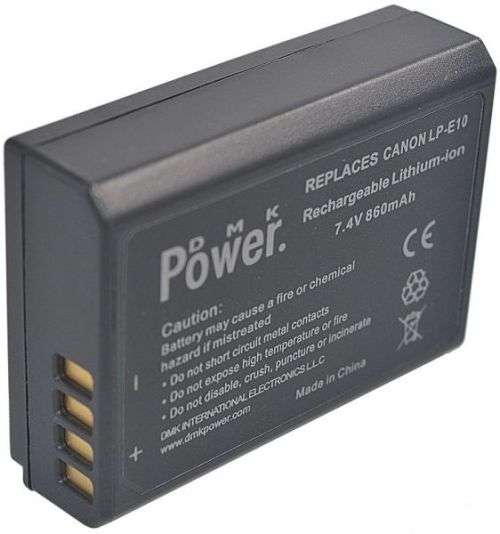 DMK POWER LP-E10 Battery 860mAh for Canon1100D 1200D 1300D etc Cameras