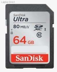 Sandisk Ultra SDXC UHS-I Card 64B 80Mb/s