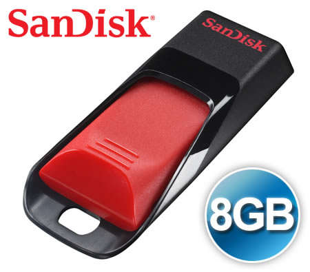 Sandisk 8GB Cruzer Edge USB Flash Drive Compact Slider Design